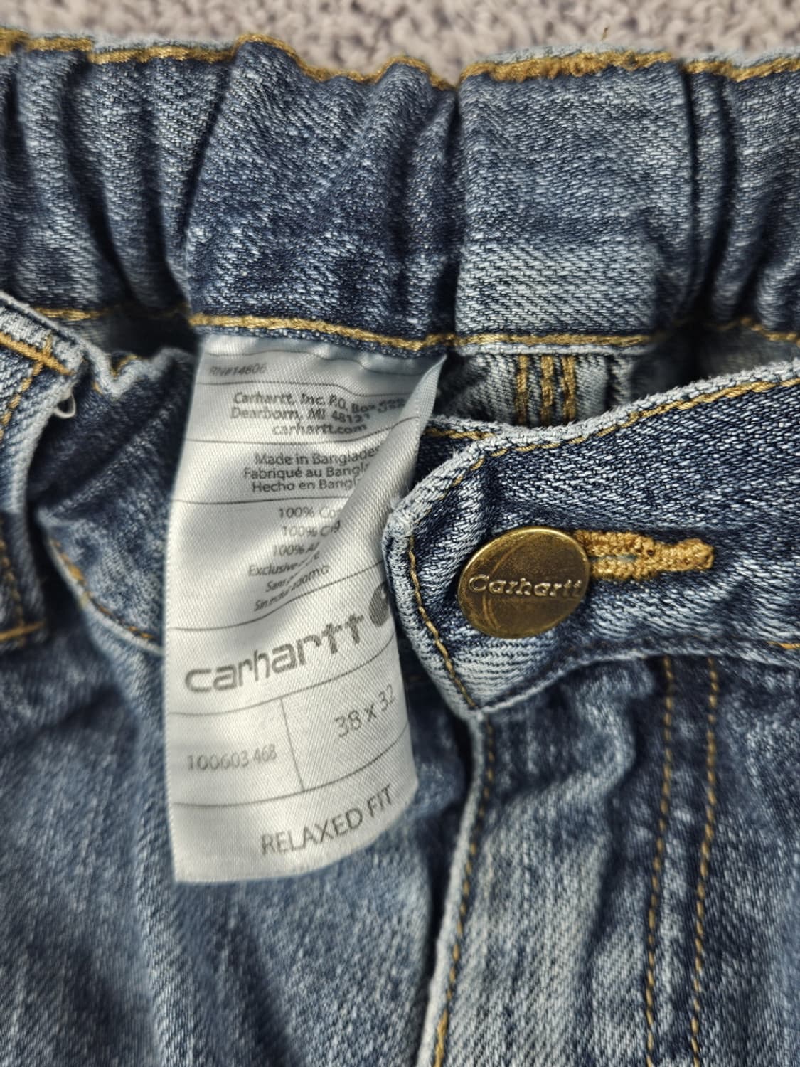 칼하트 밴딩 커스텀 데님 워크 팬츠 ( 38X32 ) / 10638 상품이미지7