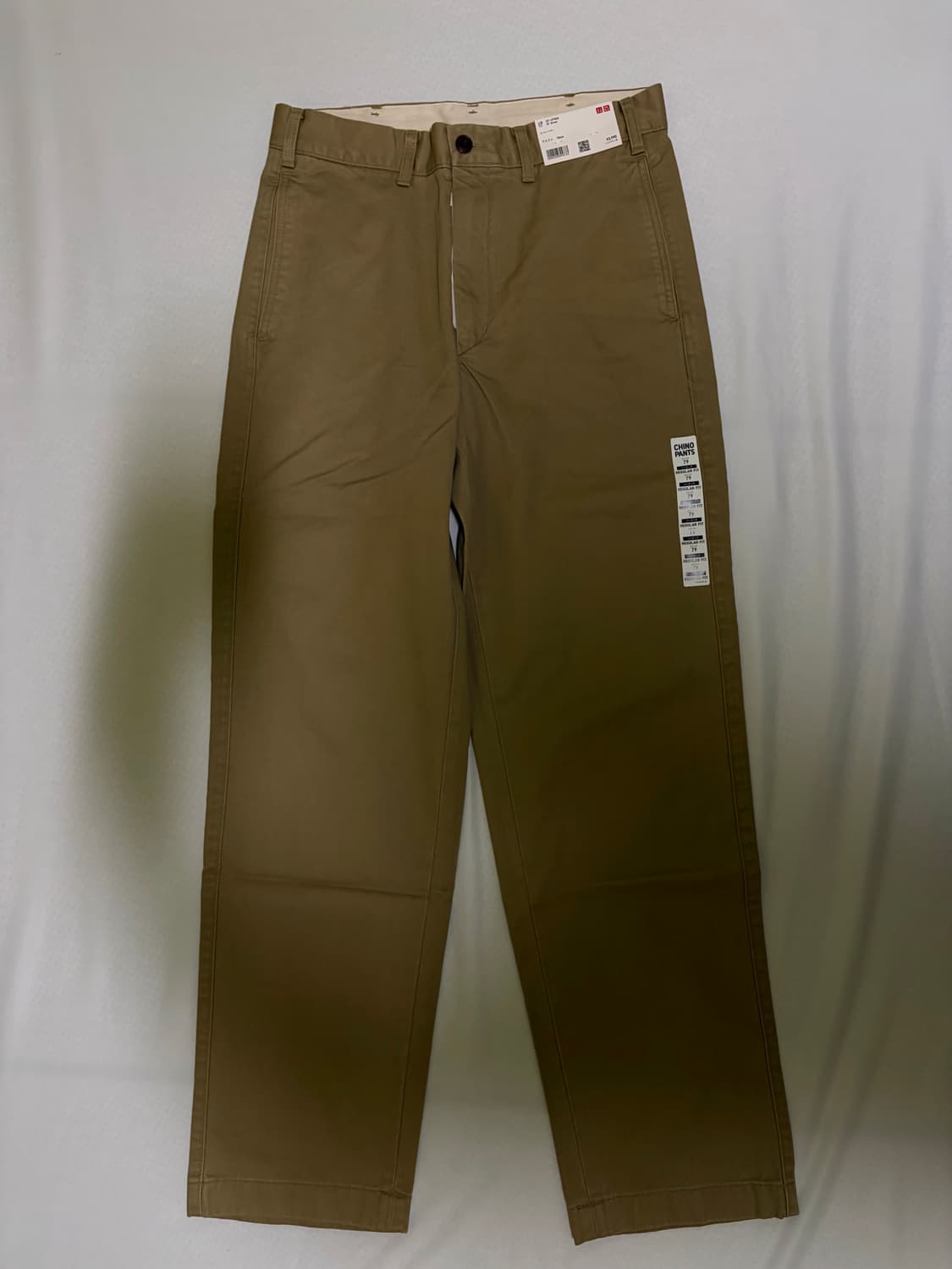 유니클로 스트레이트치노팬츠 79사이즈 34브라운 새상품 상품이미지1