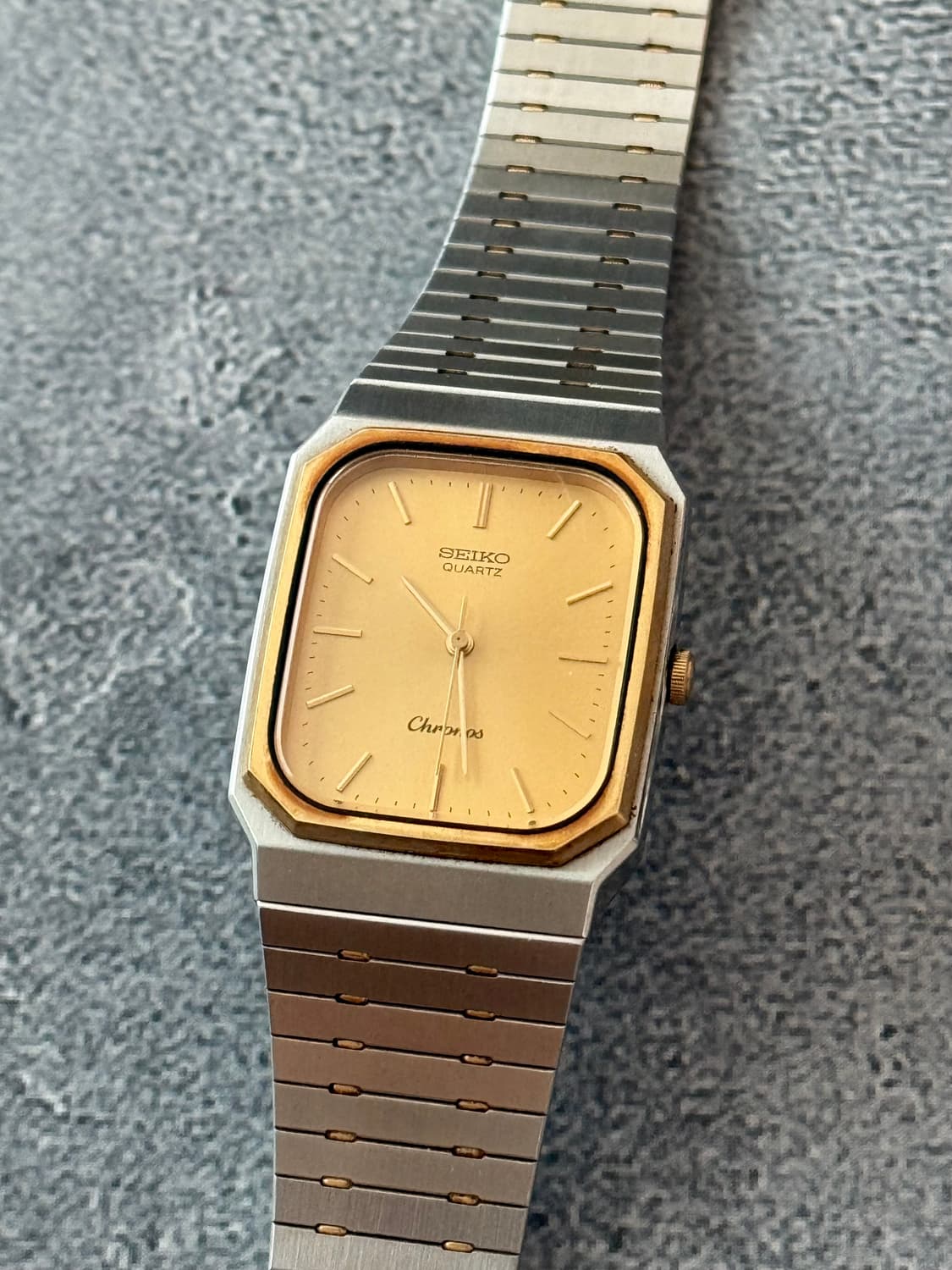 세이코 Seiko Chronos 쿼츠 스퀘어 콤비 상품이미지1