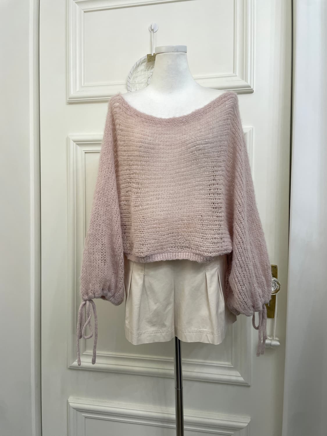 sheer pink bow point lovely mini pants 상품이미지6
