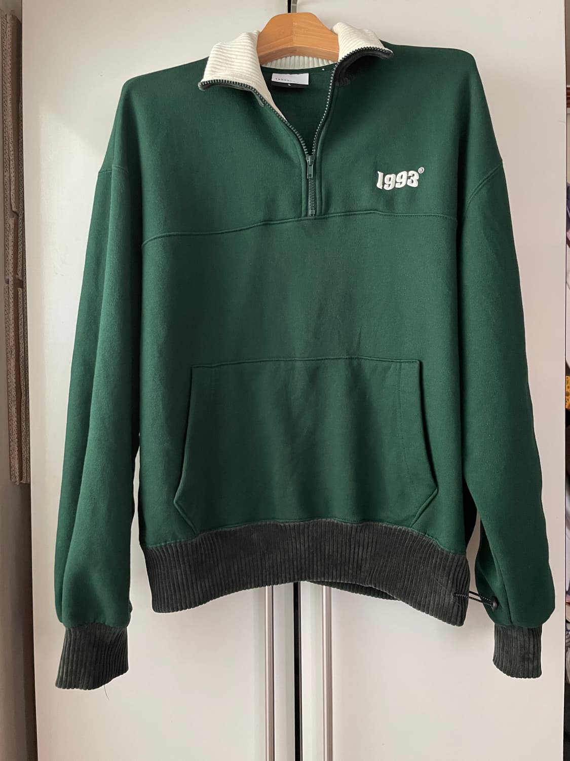 1993 스튜디오 기모 하프 집업 남녀공용 상품이미지1