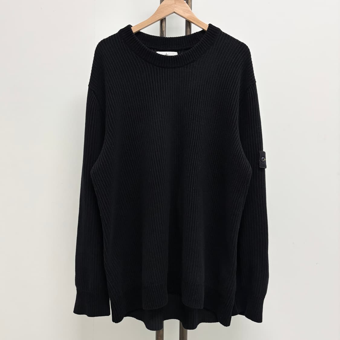 [XXL]스톤아일랜드 와펜패치 골지 니트 상품이미지1