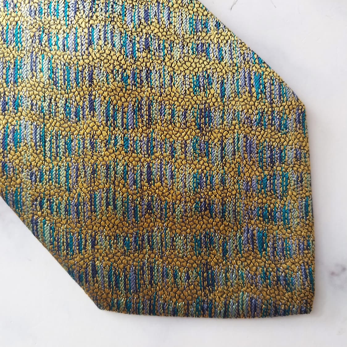 미쏘니 실크 골드 자카드 패턴 넥타이 9.4cm A+등급 K1723
 상품이미지8