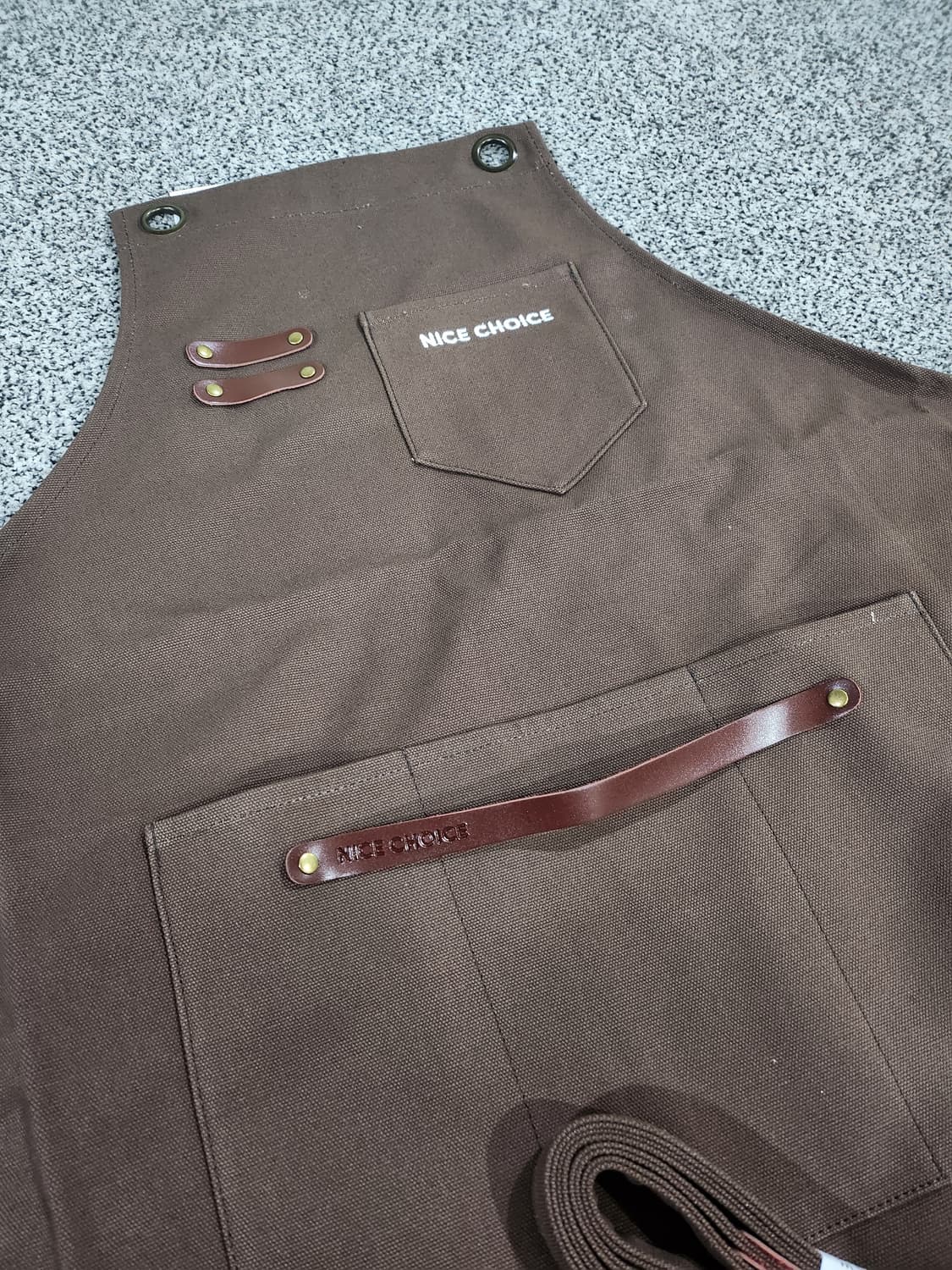 브라운 캔버스 에이프런 (새 상품) 상품이미지2