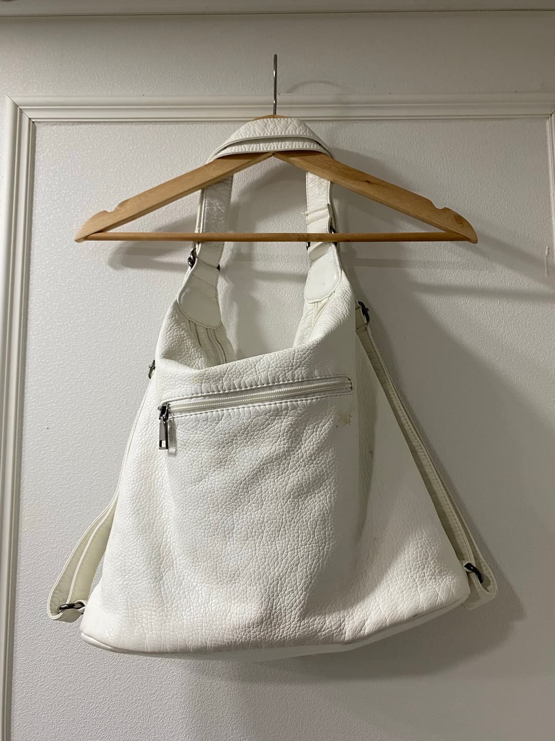 00’s Buckle&Zipper Detail White Leather  상품이미지5