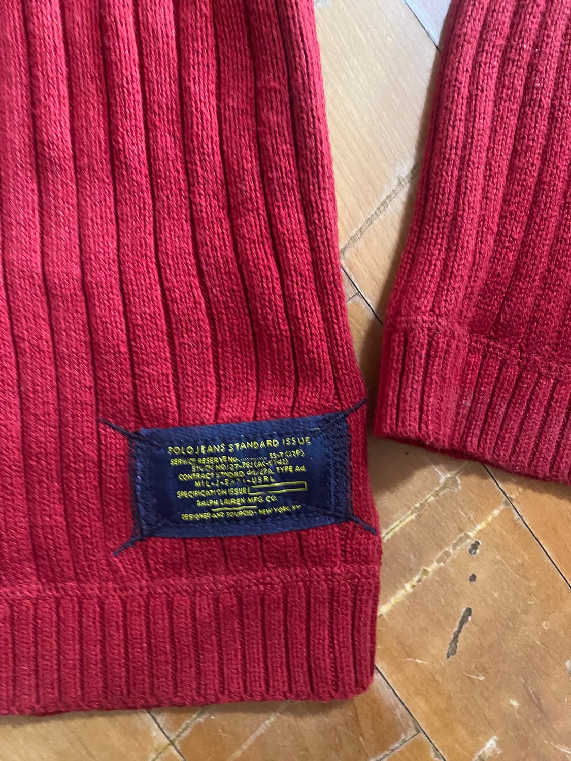 폴로 진 레드 리브 니트 XL (105) 상품이미지2