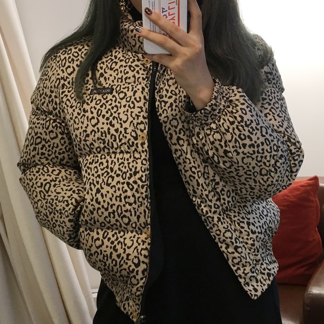 스컬프터 레오파드 리버시블 패딩 상품이미지1