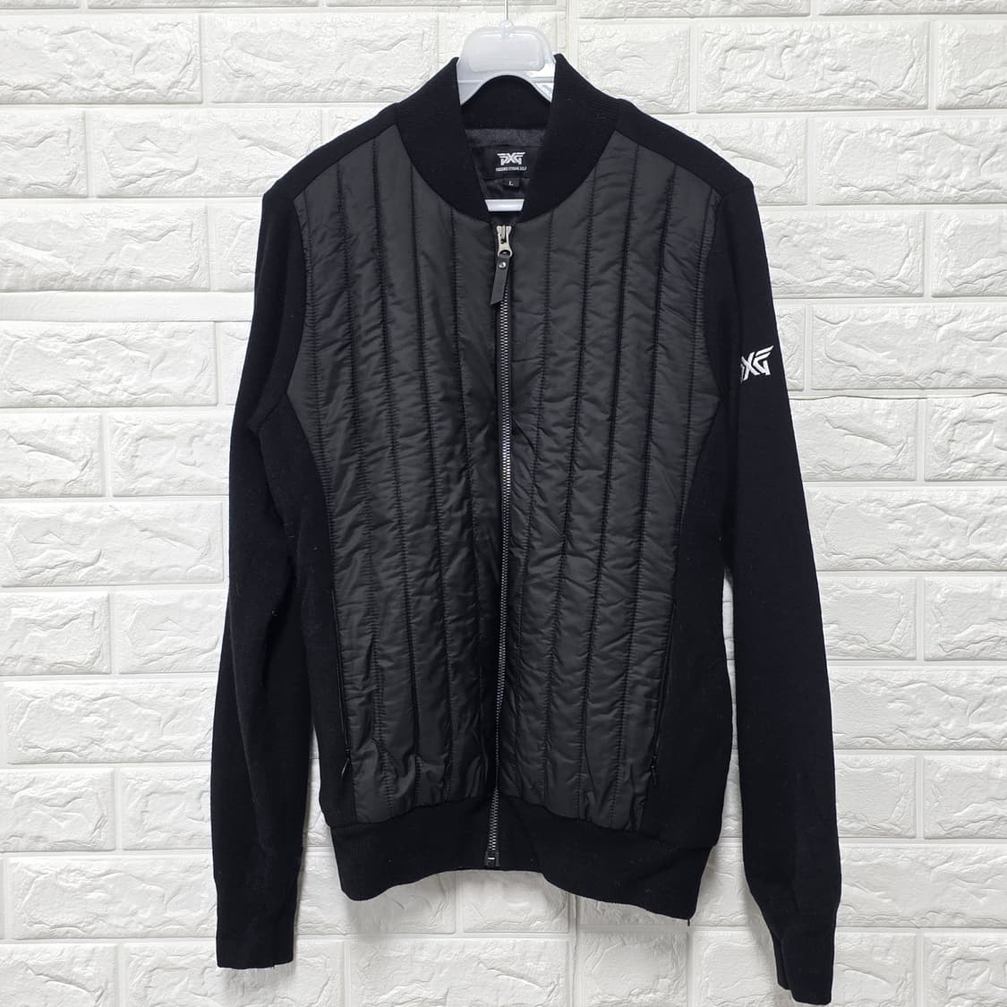 택포_ PXG 골프 블랙 퀄팅 봄버 자켓 L 상품이미지1