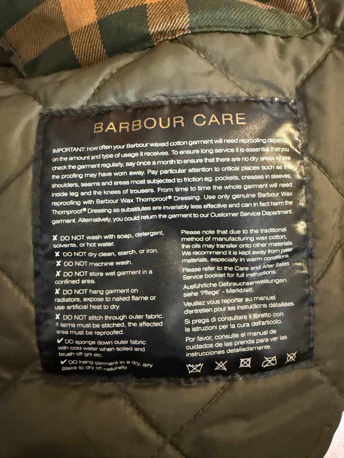 Barbour Strathrhyre Wax Jacket 브라운 M (슬림 상품이미지4