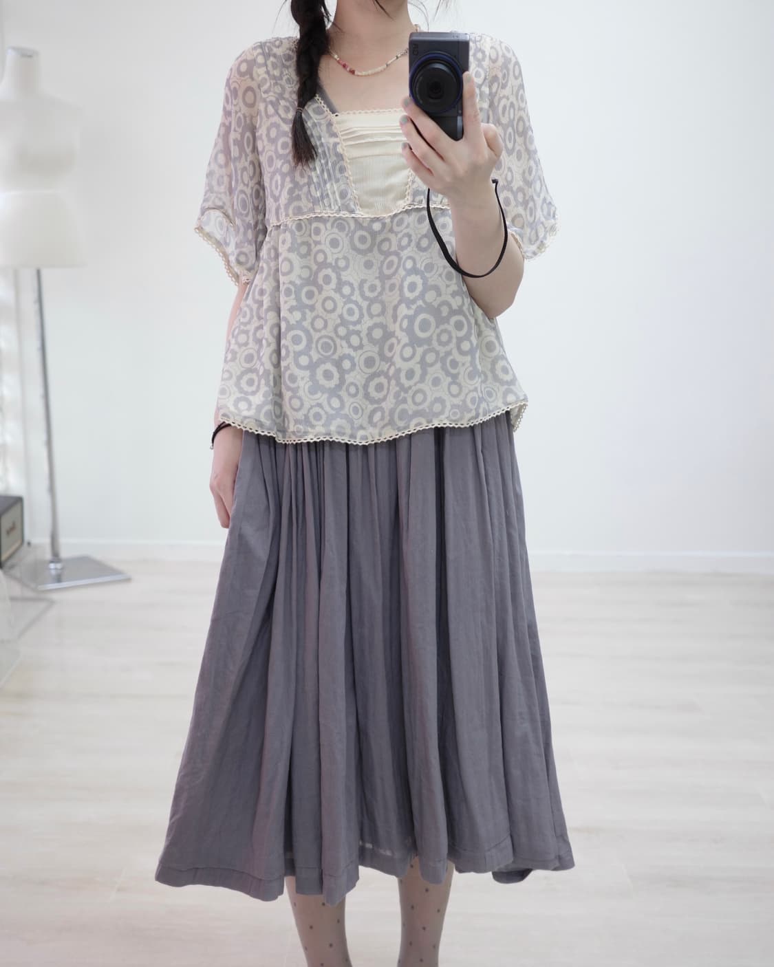 Light blue dot blouse 상품이미지6