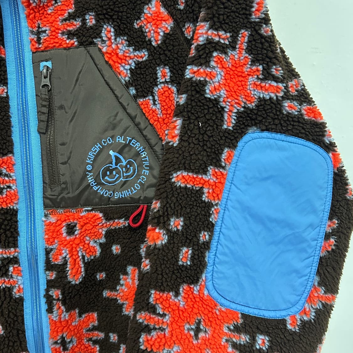 키르시 두들 체리 패턴 플리스 리버시블 자켓 상품이미지6