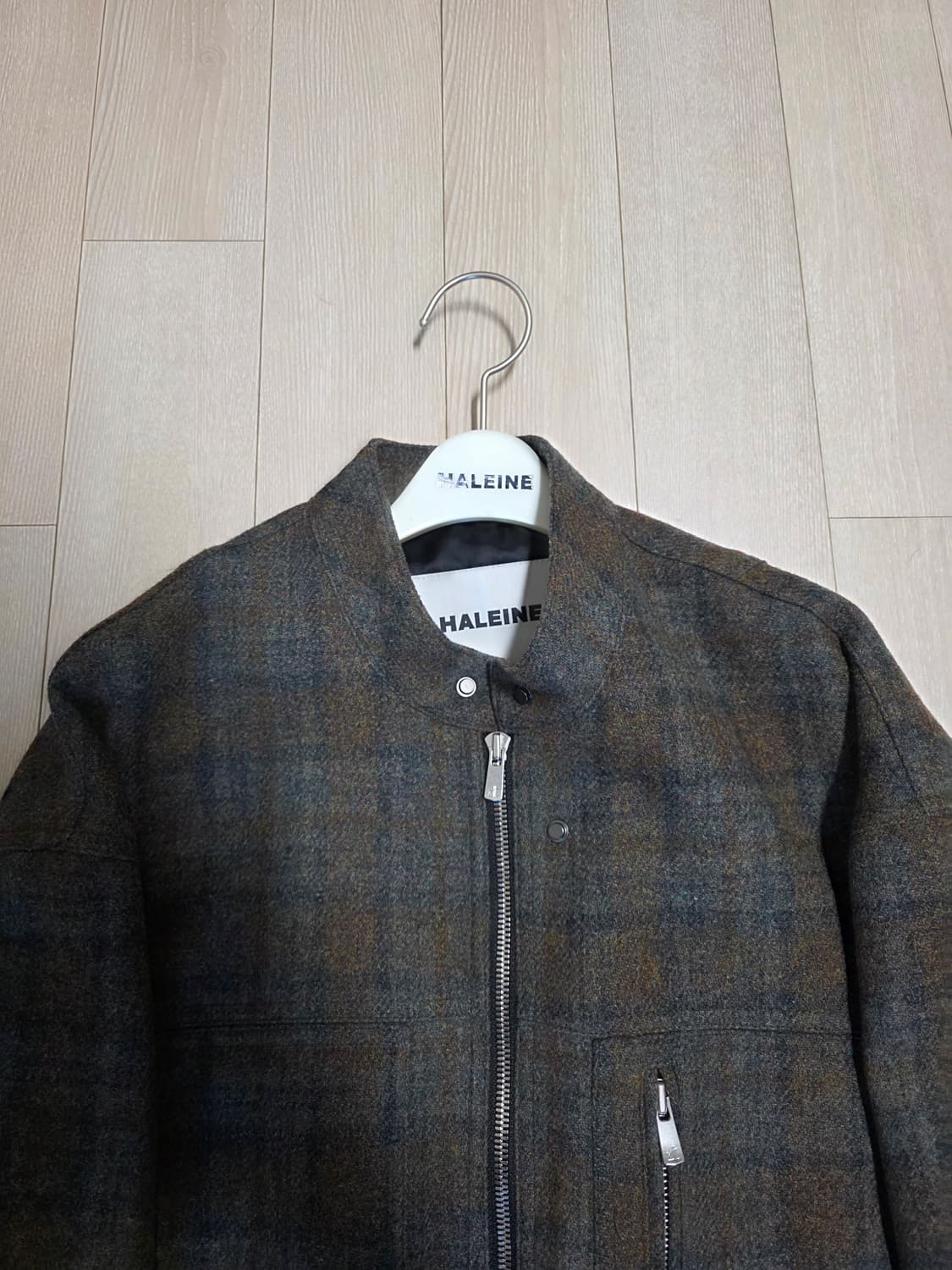 알렌느 울 체크 바이커 자켓(2사이즈) 상품이미지4