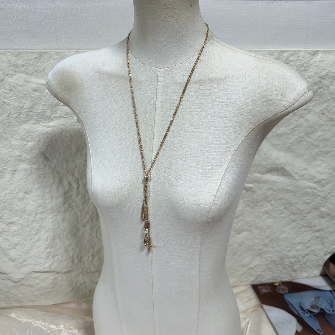 빈티지 레이어드 깃털 십자가 오리엔탈 목걸이 상품이미지1