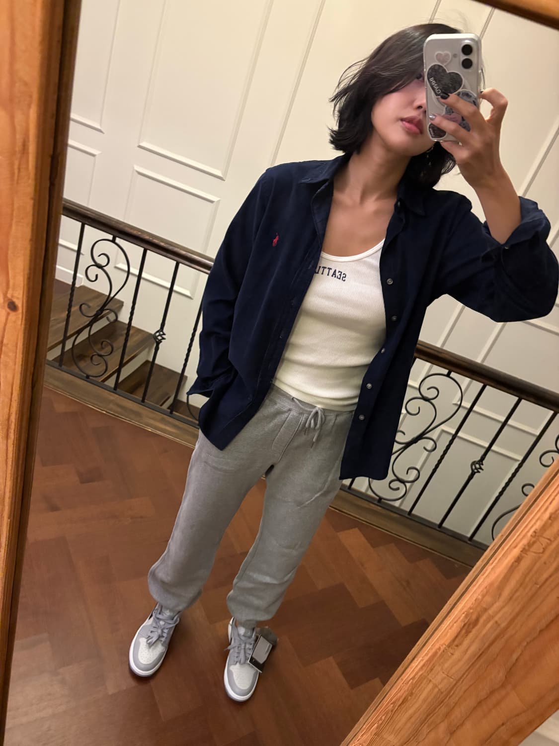 폴로 코듀로이 네이비 셔츠 상품이미지4