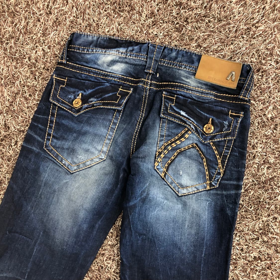 버커루 워시드 세미 부츠컷 데님 팬츠 상품이미지5