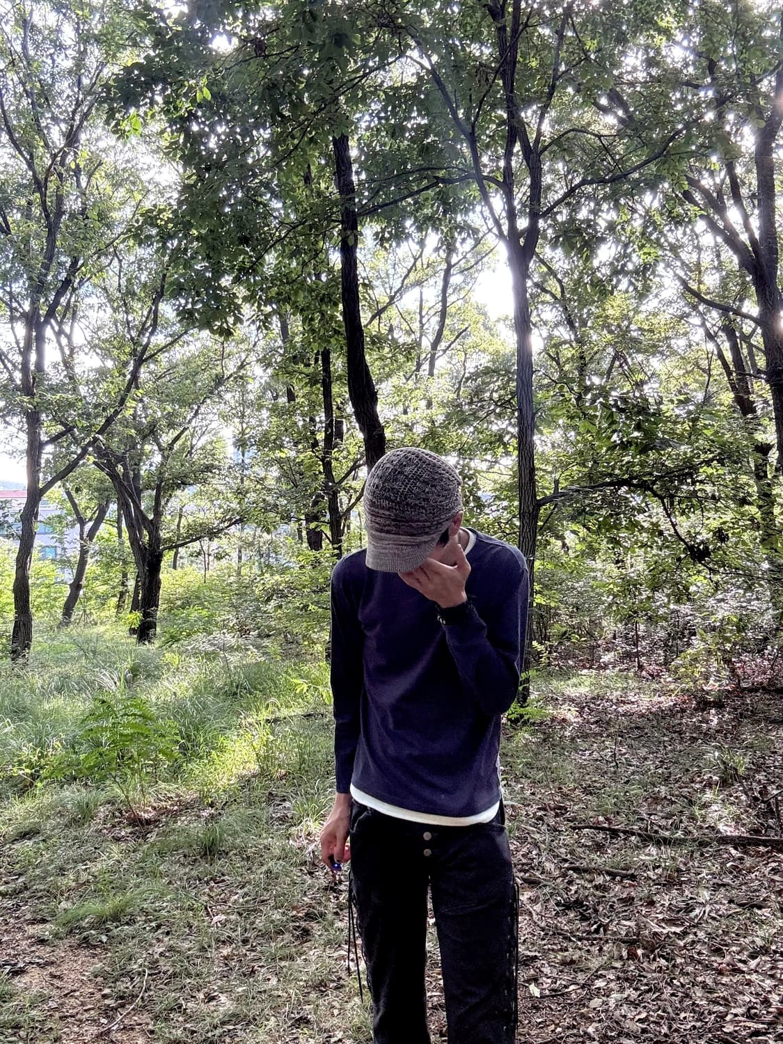 “Unknown” Navy Minimal Mood Layered Slee 상품이미지3