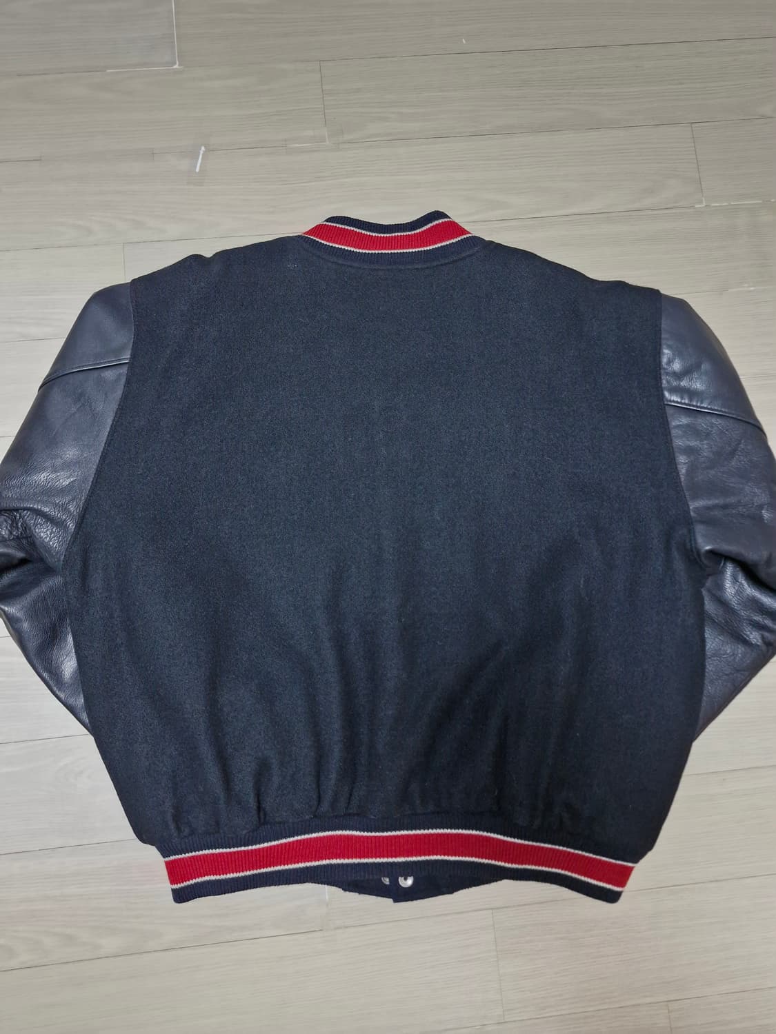 [L] 90s golden bear 골든베어 레더 바시티 자켓 미국제조 상품이미지5