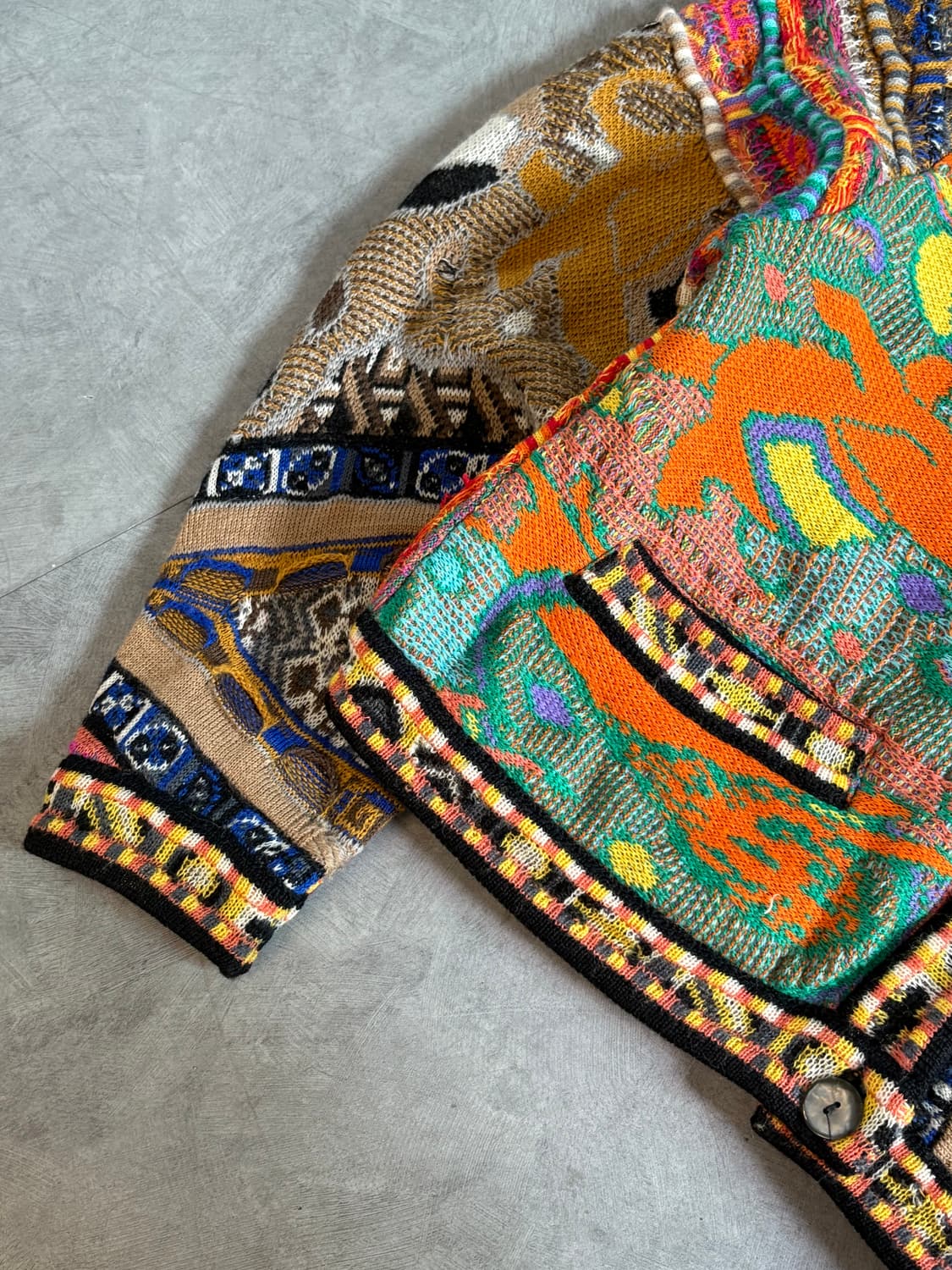 Coogi 쿠지 멀티컬러 케이블 니트 가디건 상품이미지6