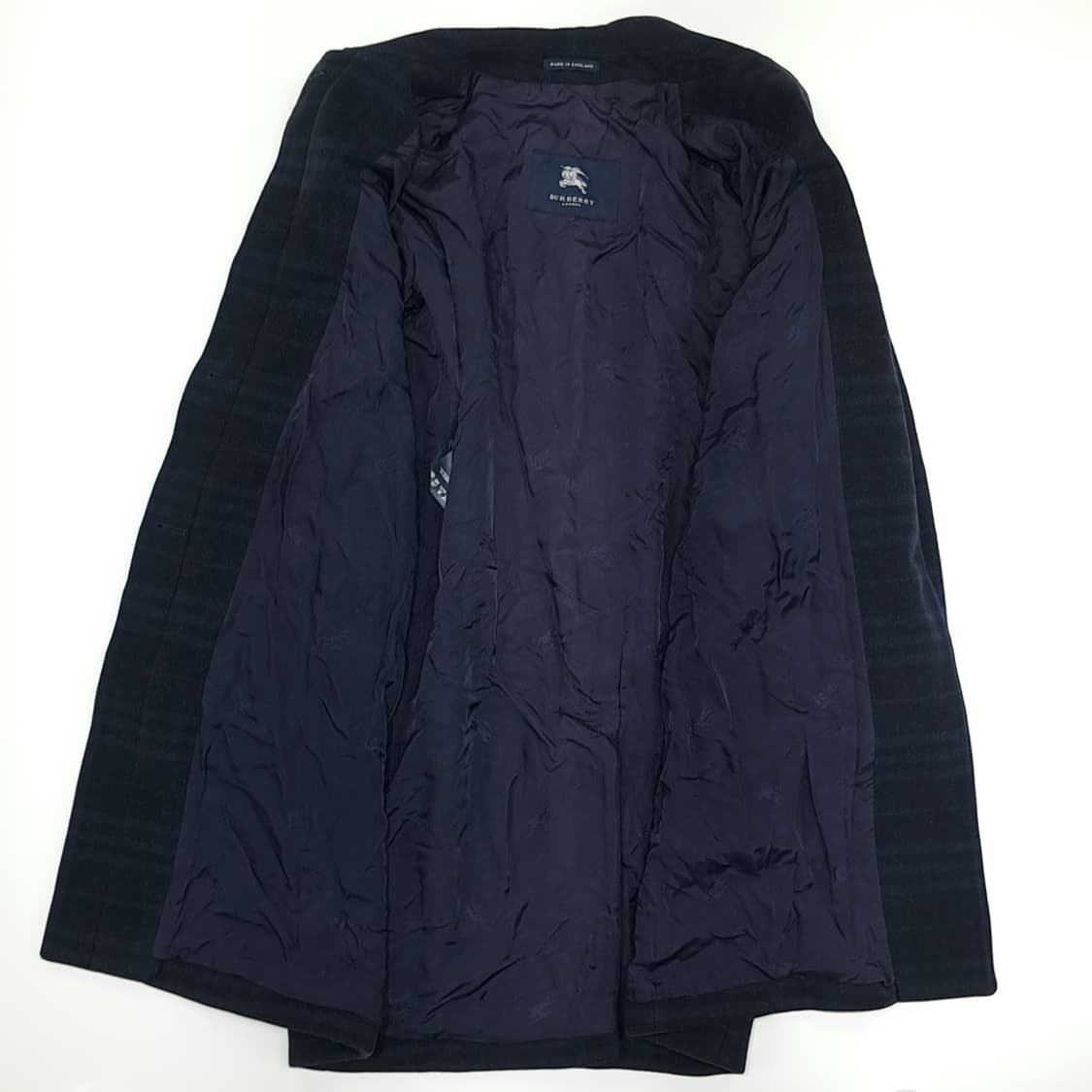 CN798 M 버버리 런던 울 캐시미어 체크 코트 상품이미지4
