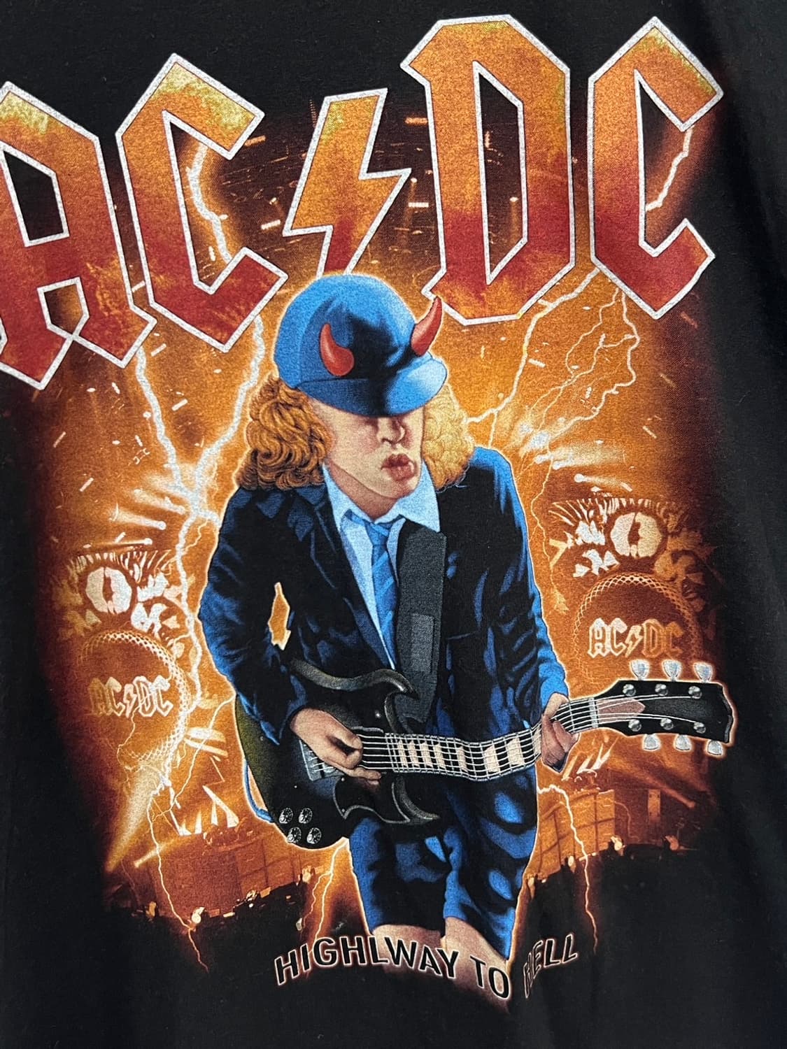 락볼루션 ACDC 프린팅 빈티지 반팔 티셔츠 상품이미지3