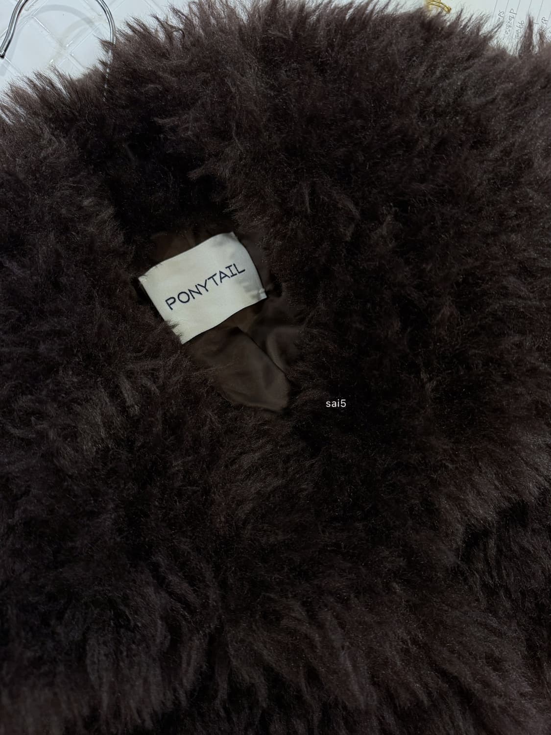 포니테일 초코 셰기 퍼자켓 상품이미지4