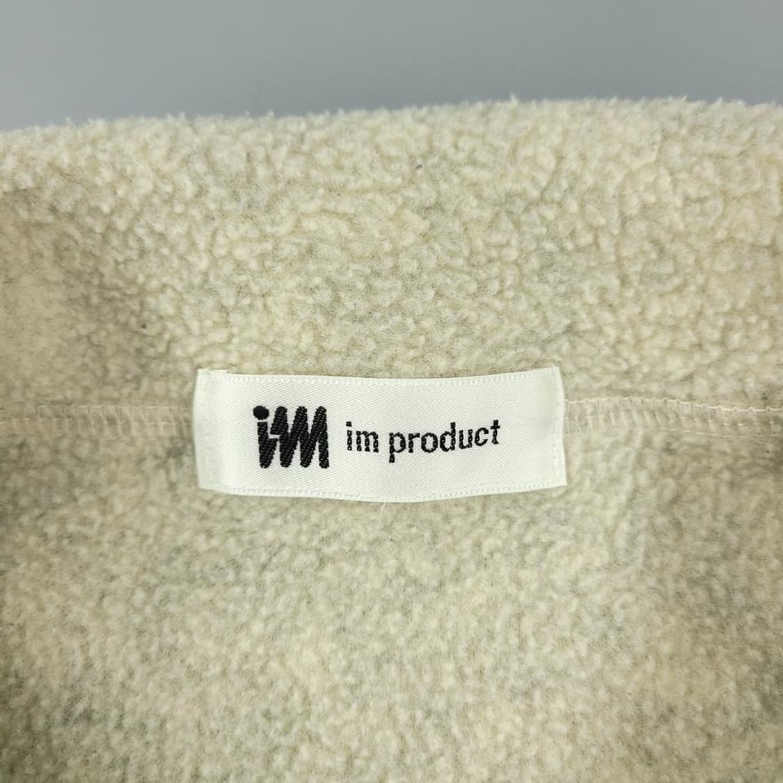 IM PRODUCT 이세이미야케 아이보리 플리스 하프코트 XL 상품이미지3