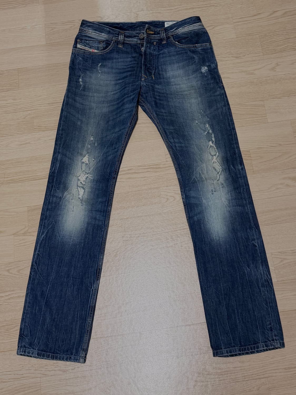 디젤 워싱 데미지 데님진 사파도 상품이미지1