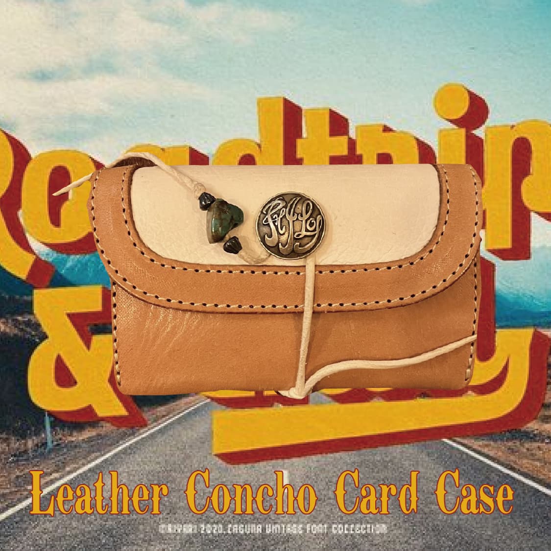 빈티지 레더 콘초 카드 케이스 상품이미지1