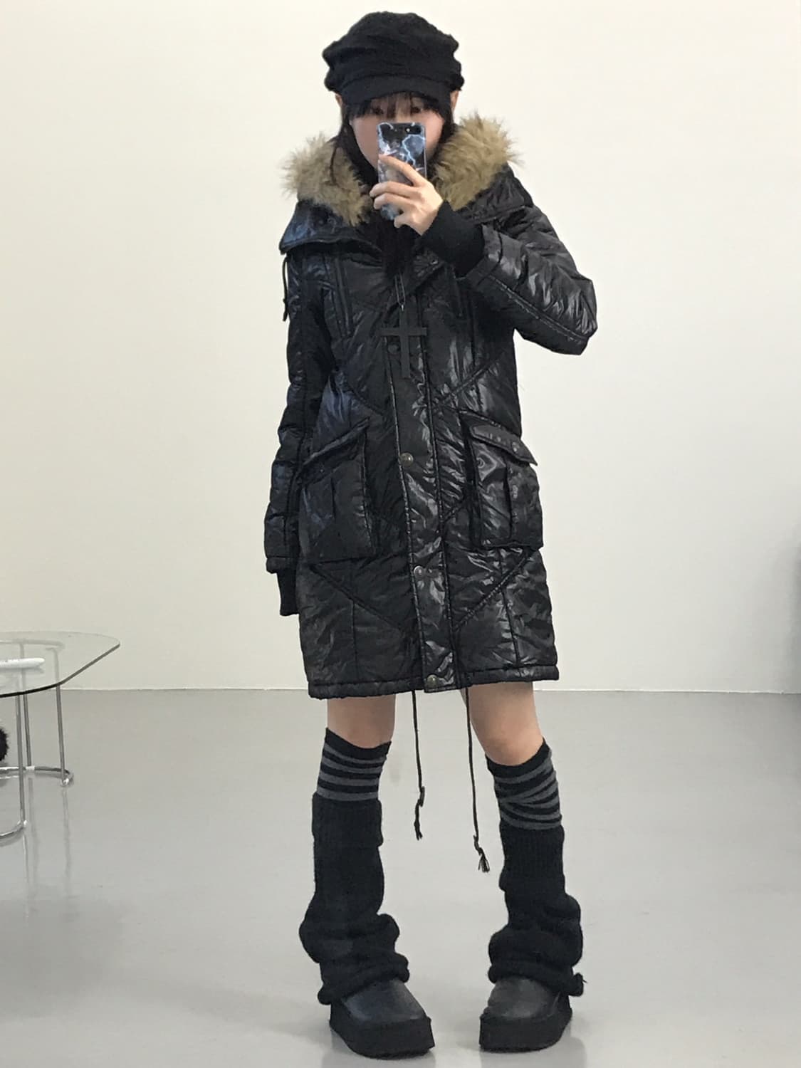 Dollyangela Poly Glossy Puffer Jackets 상품이미지2
