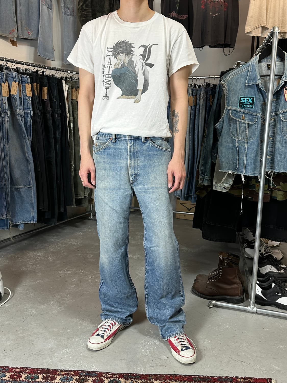 80's USA 빈티지 리바이스 517 오렌지탭 체인스티치 상품이미지2