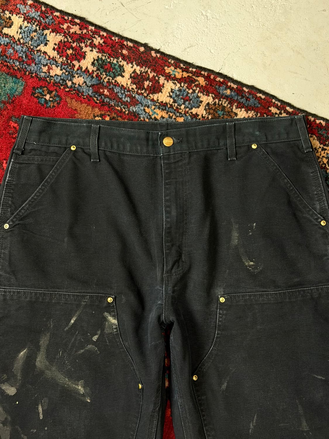 OG USA Made 칼하트 B01 더블니 블랙 칼하트 썩블니 좀비 상품이미지5