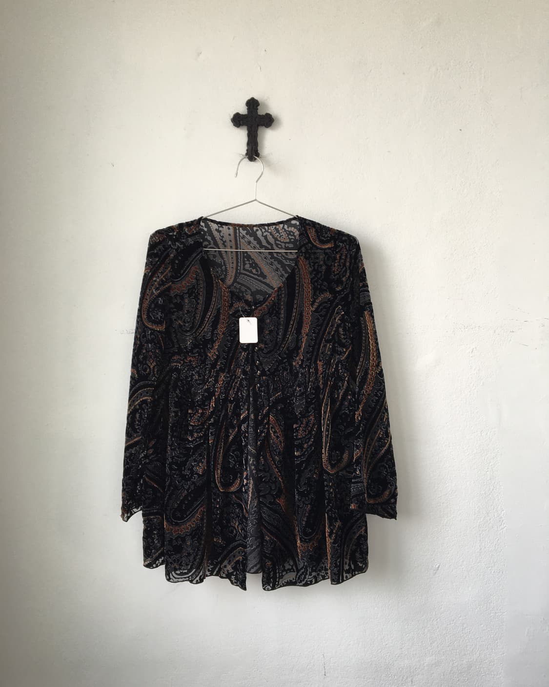 Pattern velvet blouse 상품이미지2