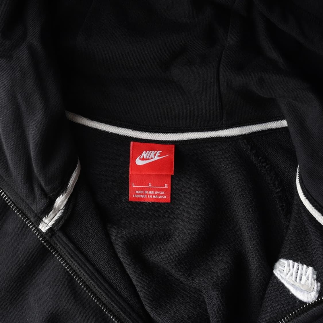 나이키 블랙 스우시 풀집업 후드티 L 상품이미지5