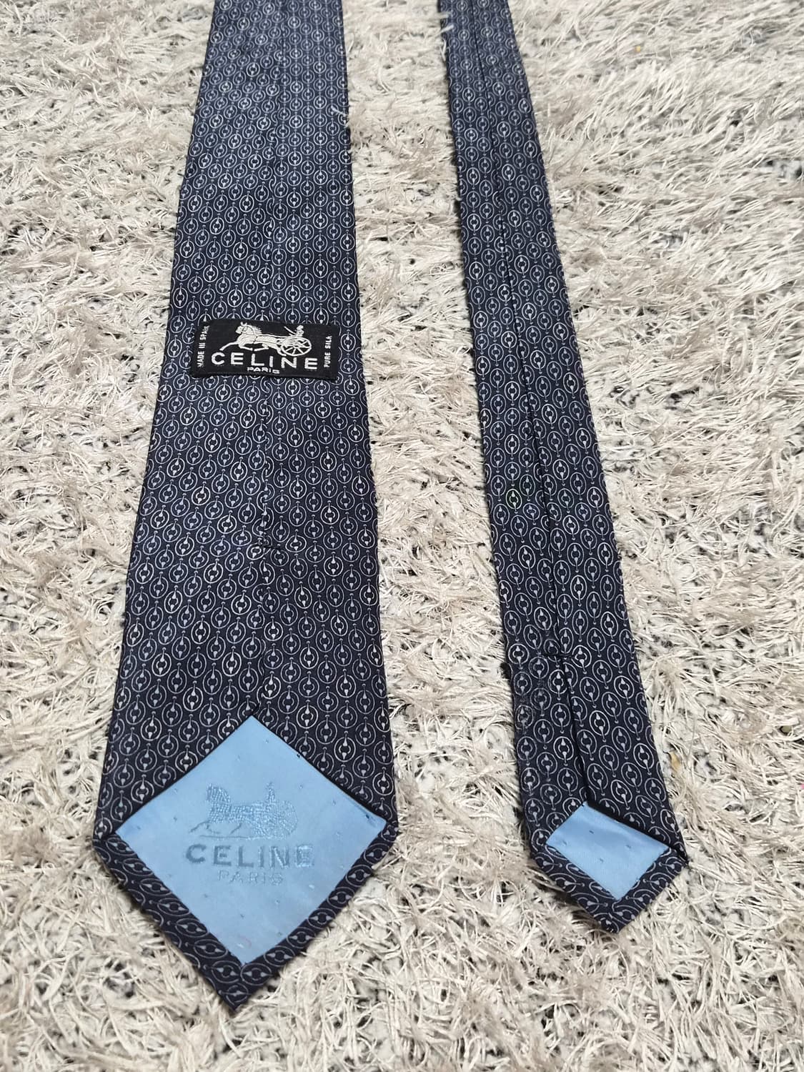 셀린느Celine 은장 패턴 넥타이 Free - N44 상품이미지6