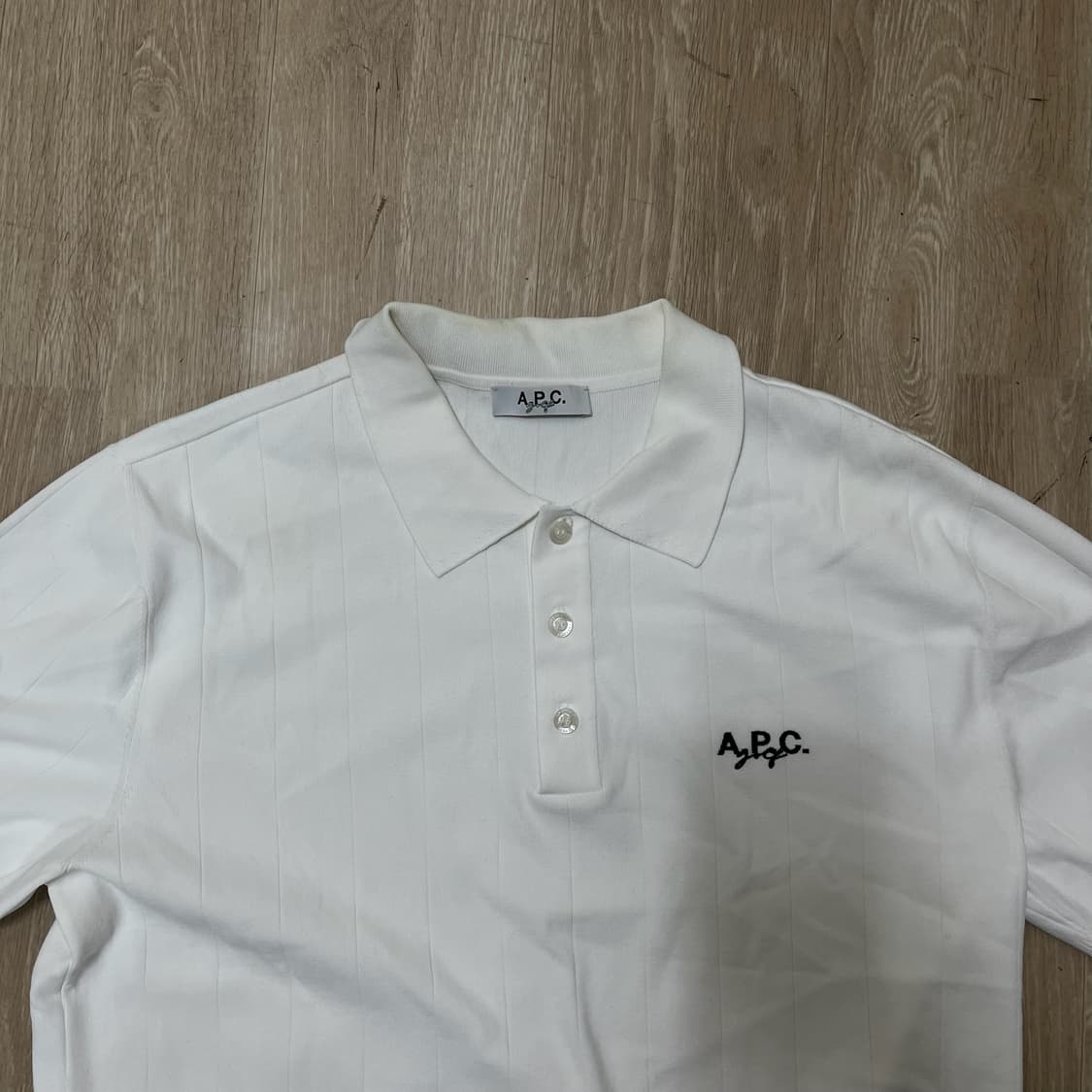 A.P.C 아페쎄 골프 남성 화이트 PK 반팔 카라티 L 상품이미지2