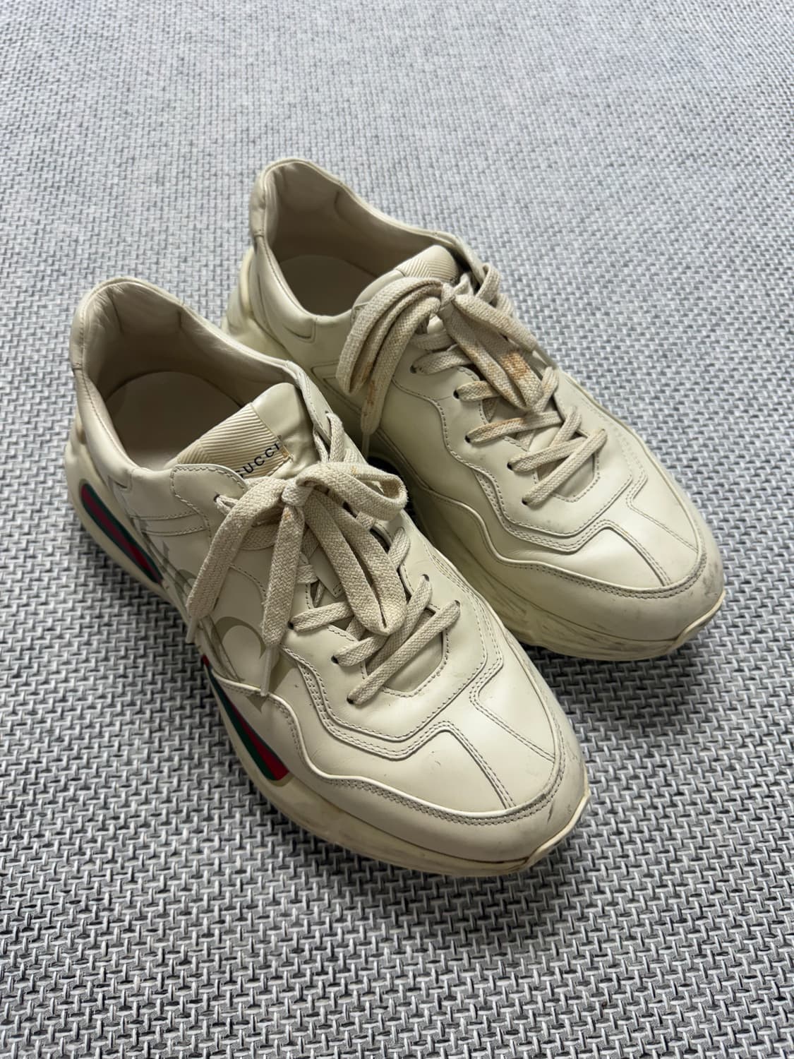 구찌 라이톤 띠로고 아이보리 스니커즈 신발 상품이미지2
