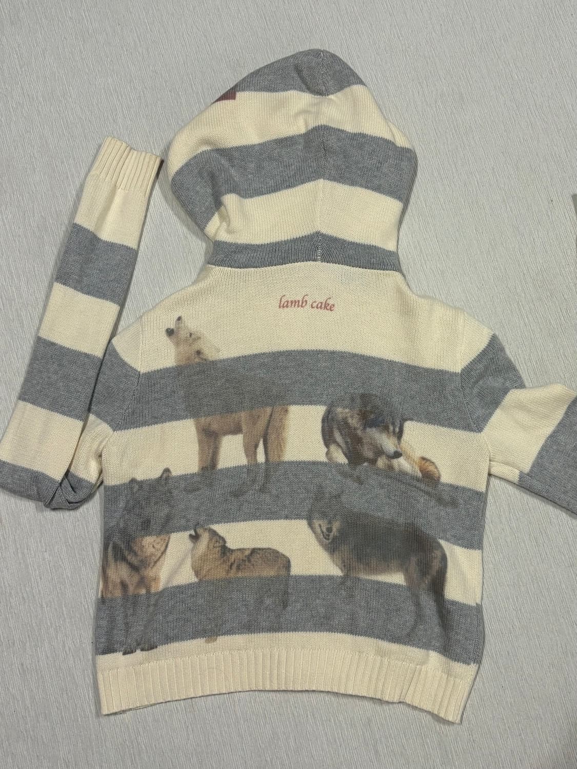 빈티지 스트라이프 니트집업 상품이미지3