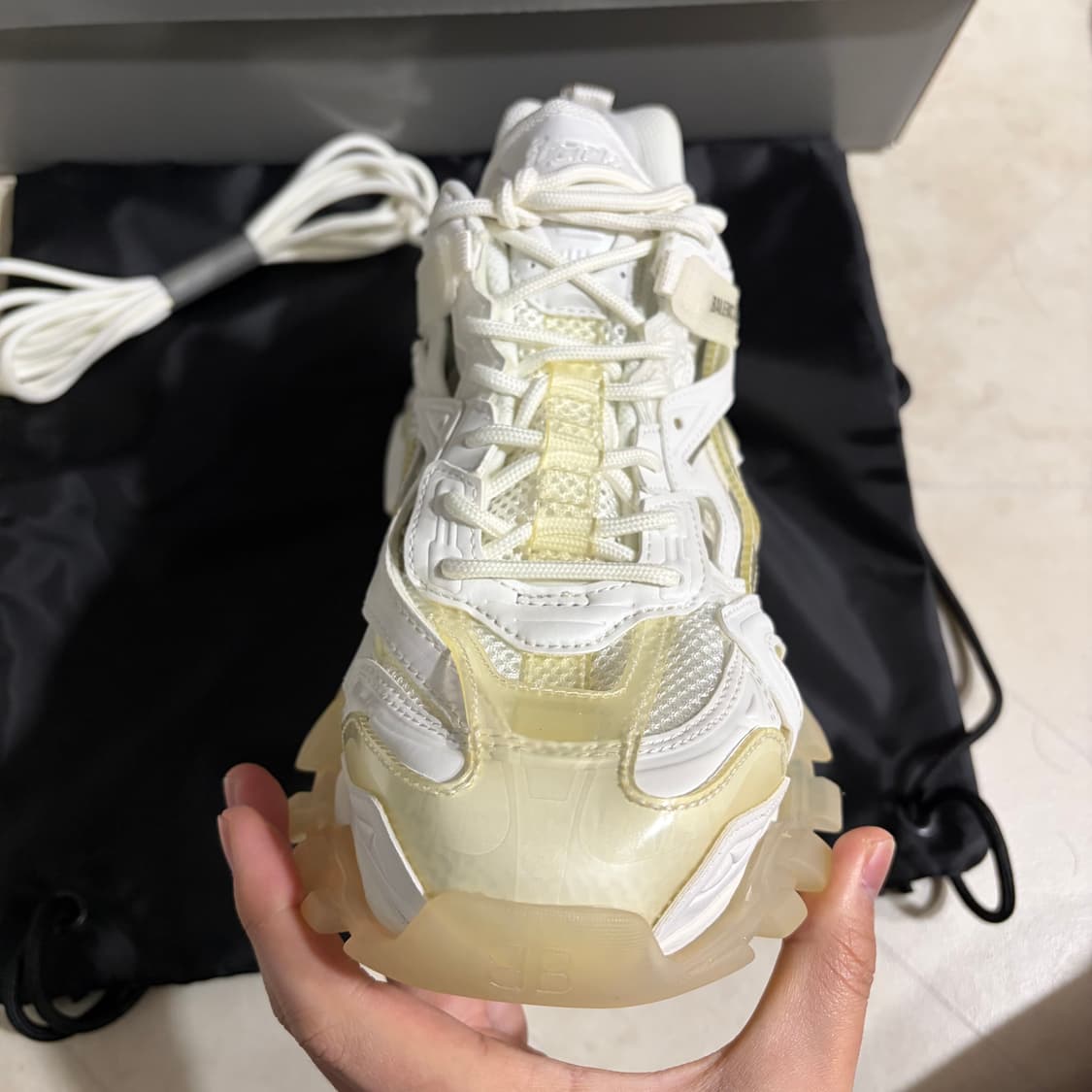 [새상품]발렌시아가 트랙2 클리어솔 화이트 270,275,280 상품이미지3