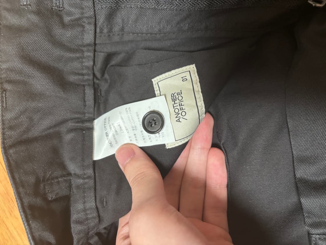 어나더오피스 24ss 산티아고 치노 팬츠 블랙 상품이미지4