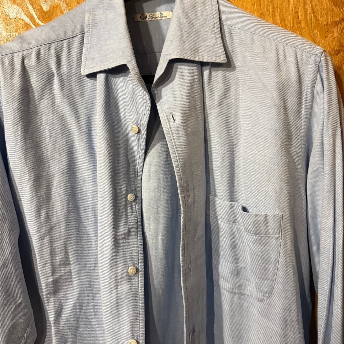  로로피아나 연청 데님 셔츠 판매 합니다.  상품이미지6