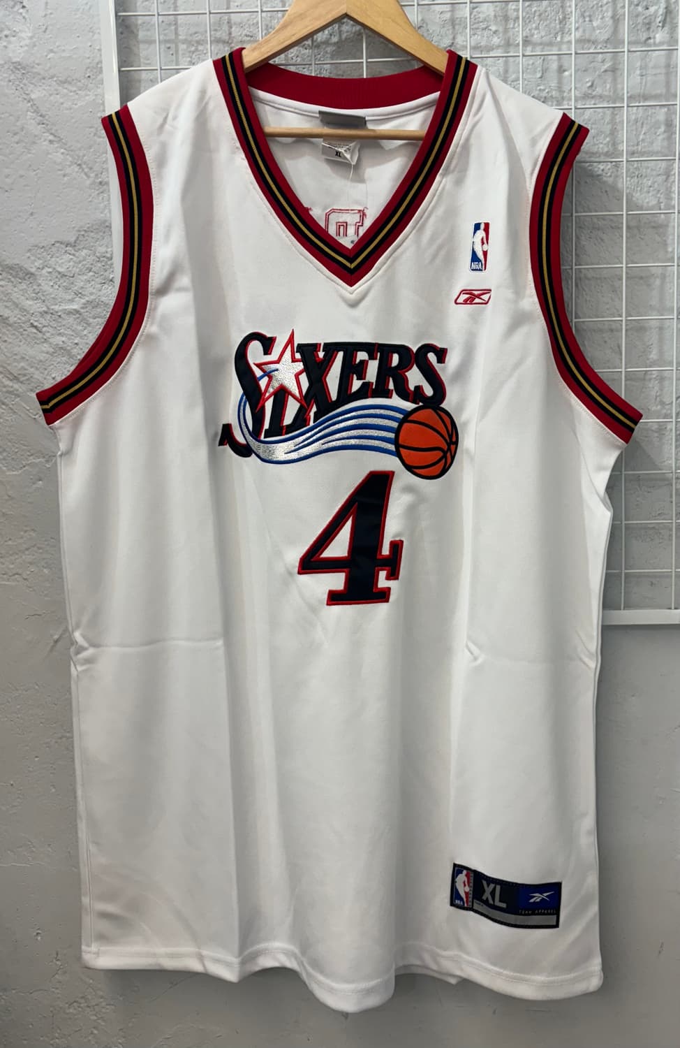 리복 X NBA 필라델피아 식서스 유니폼 슬리브리스 XL 상품이미지1