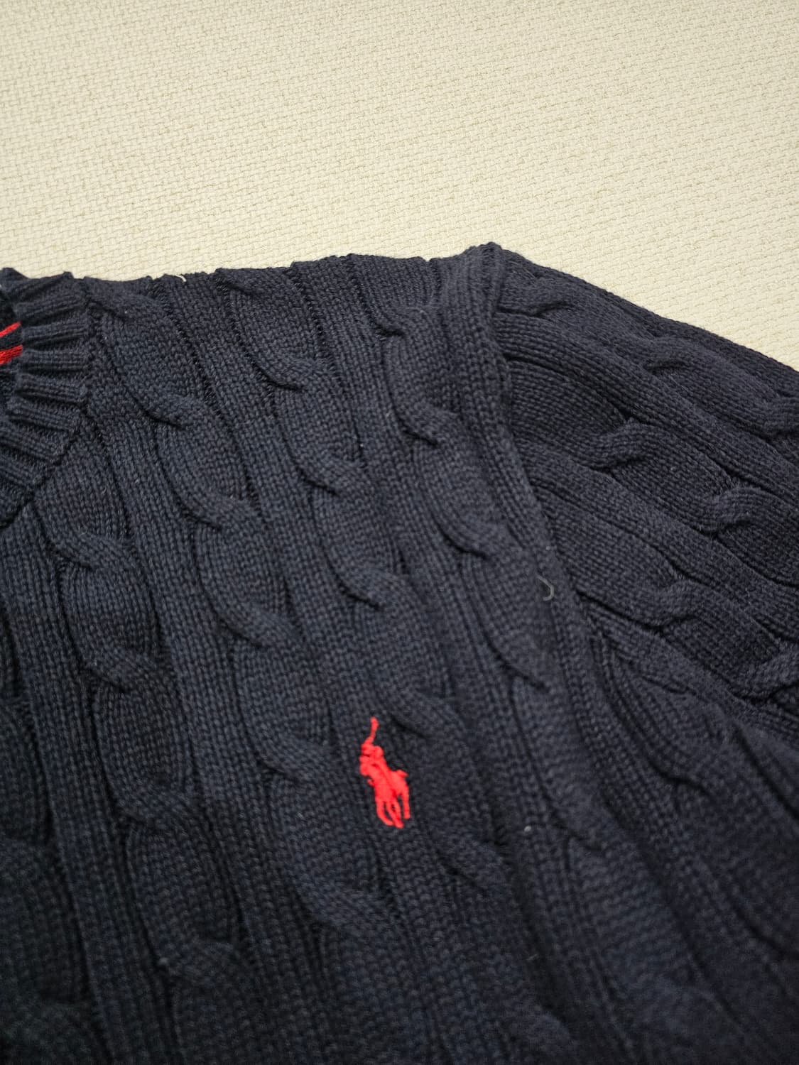 [XL(18-20)] 폴로 랄프로렌 스카이블루 코튼 크루넥 니트 상품이미지3