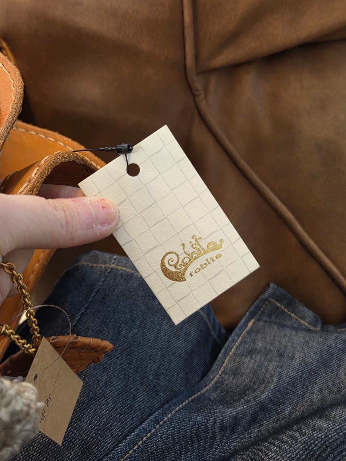 Robita 로비타 카우레더 라지 백 상품이미지7