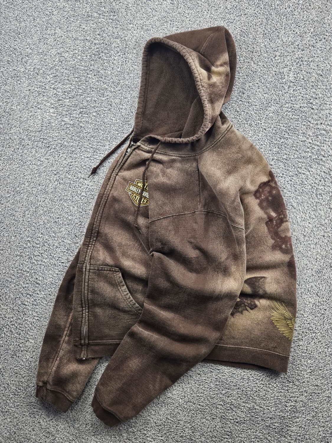 할리데이비슨 다잉워시드 커스텀 스웻 후드집업 ( L ) / 11454 상품이미지4