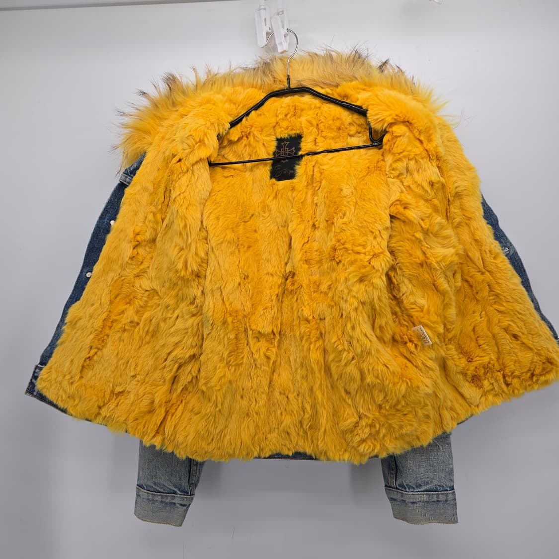 Y2K luxury mood 빈티지 스타일 데님 퍼 자켓 상품이미지2