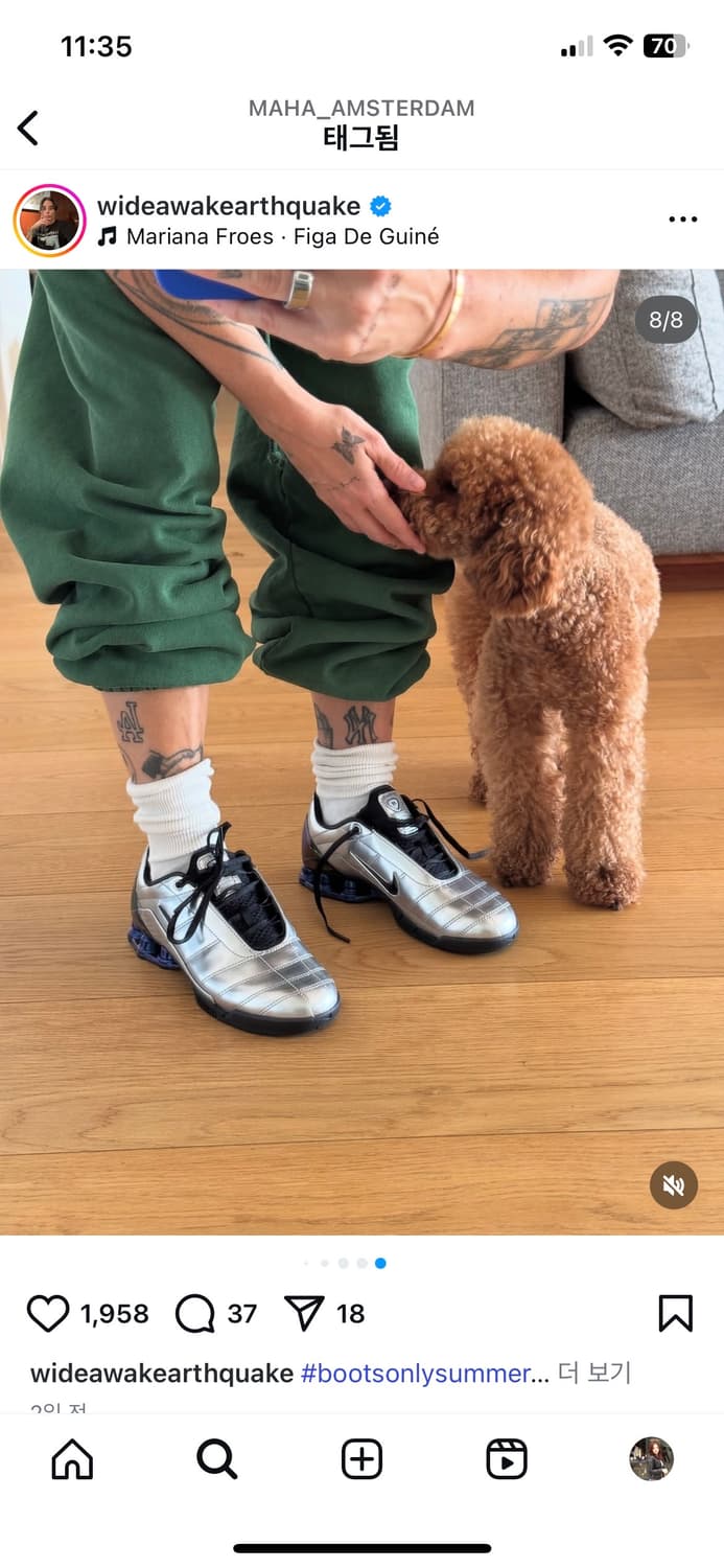 (235) 나이키 마하암스테르담 T90 토탈 90 샥스 마지아 실버 블 상품이미지1