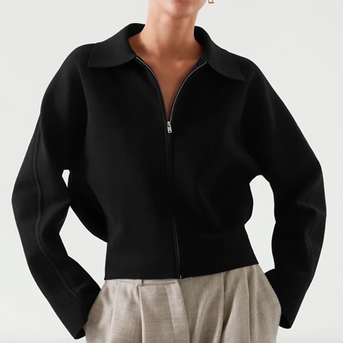 코스 니티드 크롭 자켓 상품이미지5