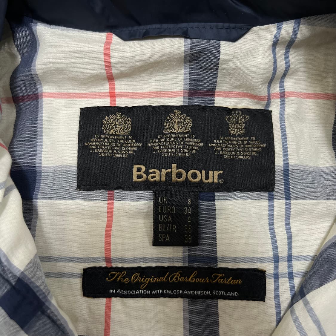 바버 여성 다이아몬드 퀼팅 벨티드 재킷 [네이비] S/90 상품이미지4