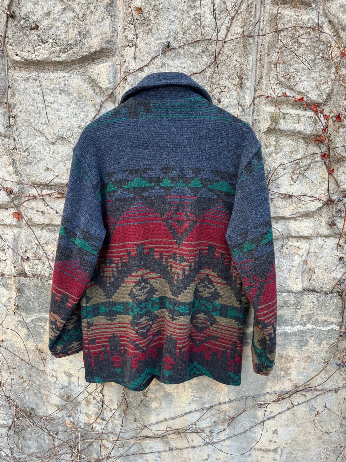 90s 울리치 빈티지 usa 나바호 문양 울 웨스턴 코트 m 상품이미지2