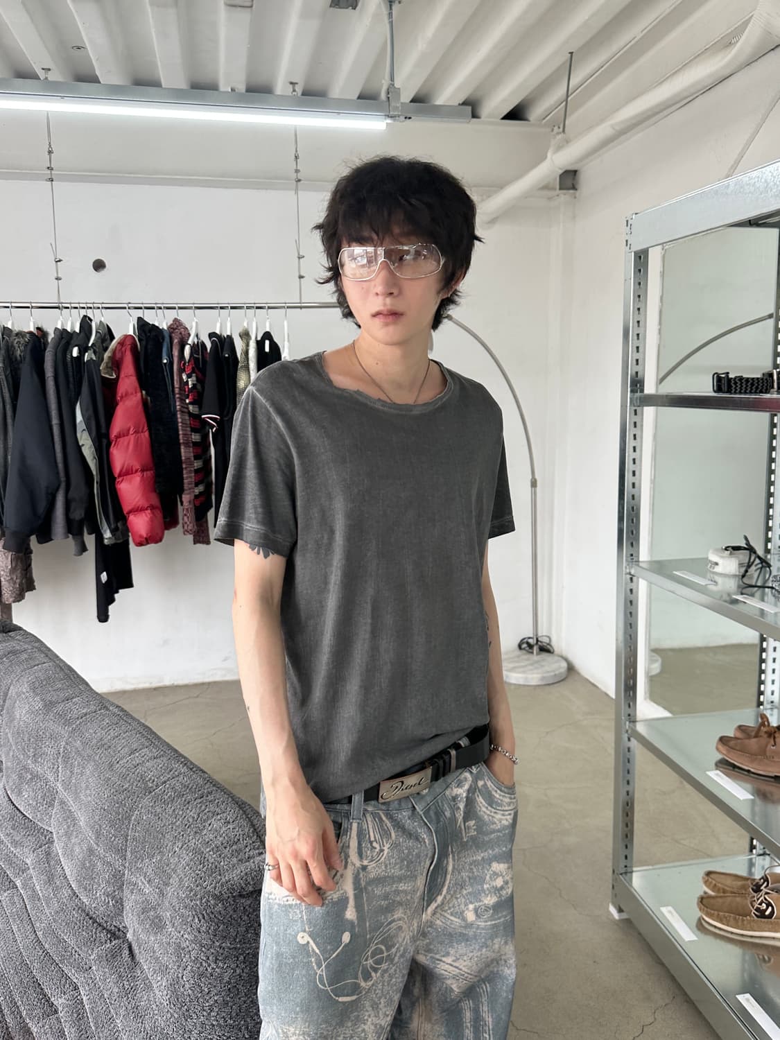 디젤 빈티지 워시드 티셔츠 상품이미지2